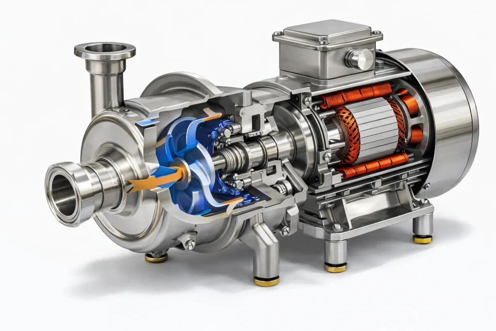 اجزای داخلی پمپ سانتریفیوژ استیل