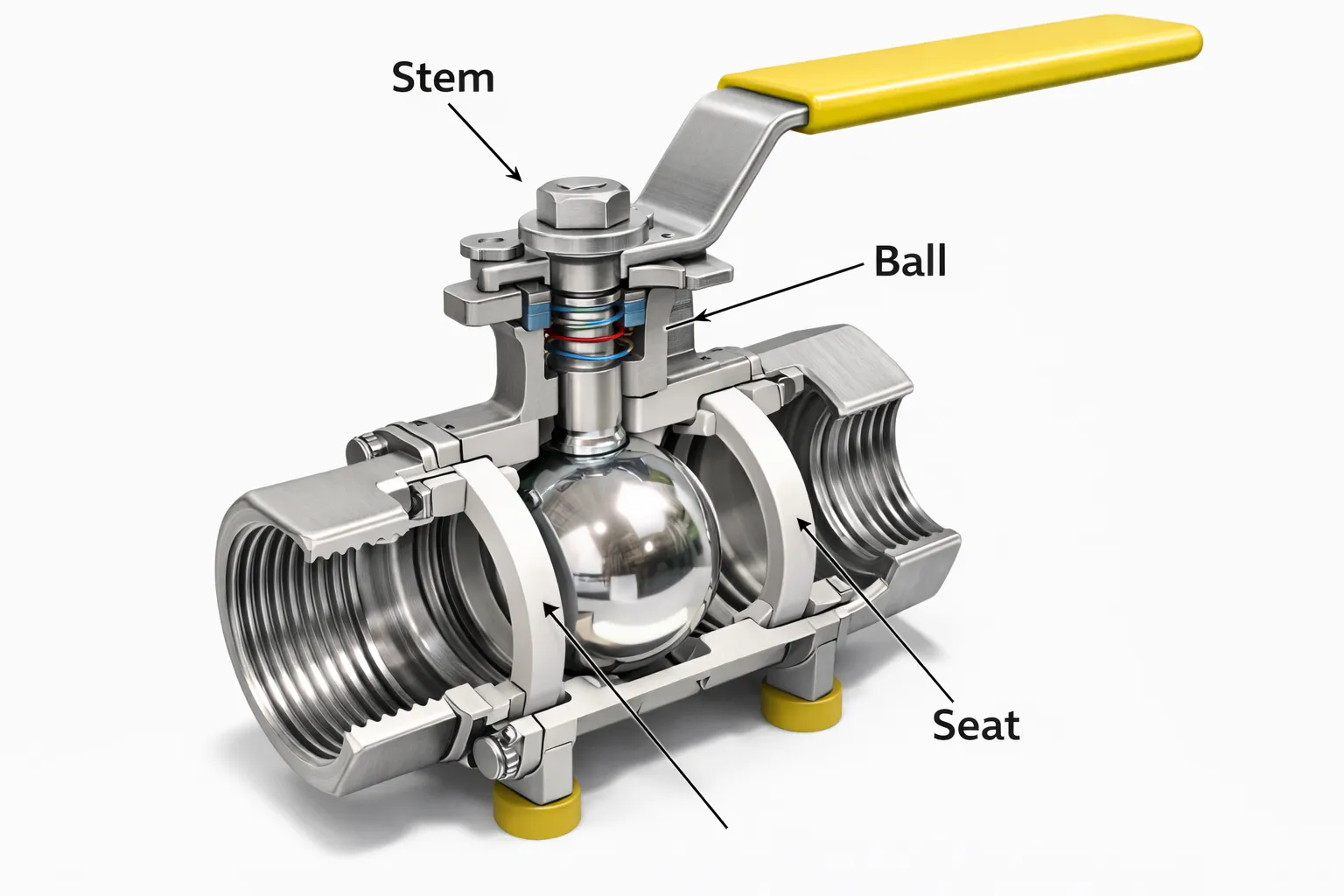 اچزای داخلی شیر گازی استیل