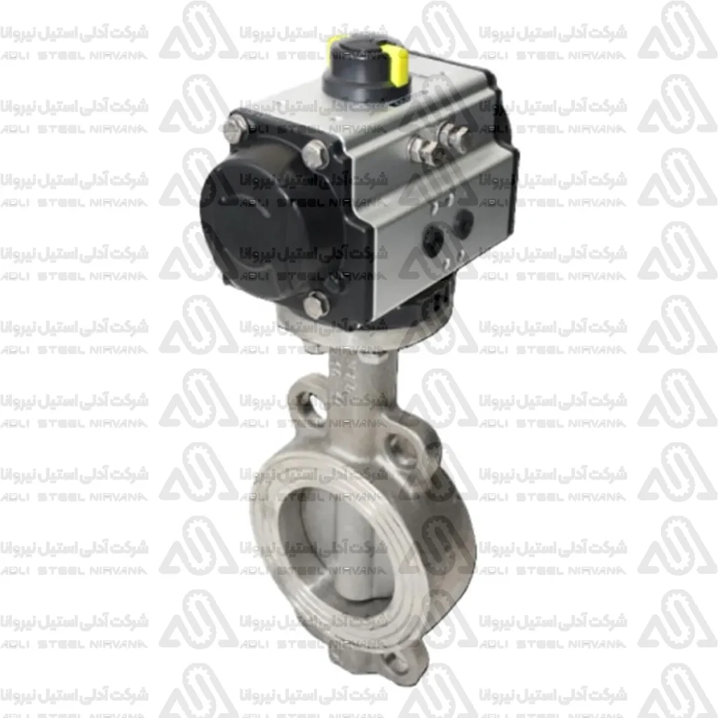 شیر پروانه‌ای صنعتی پنوماتیک